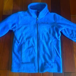 Worn once, bright blue Columbia fleece - kids size 8